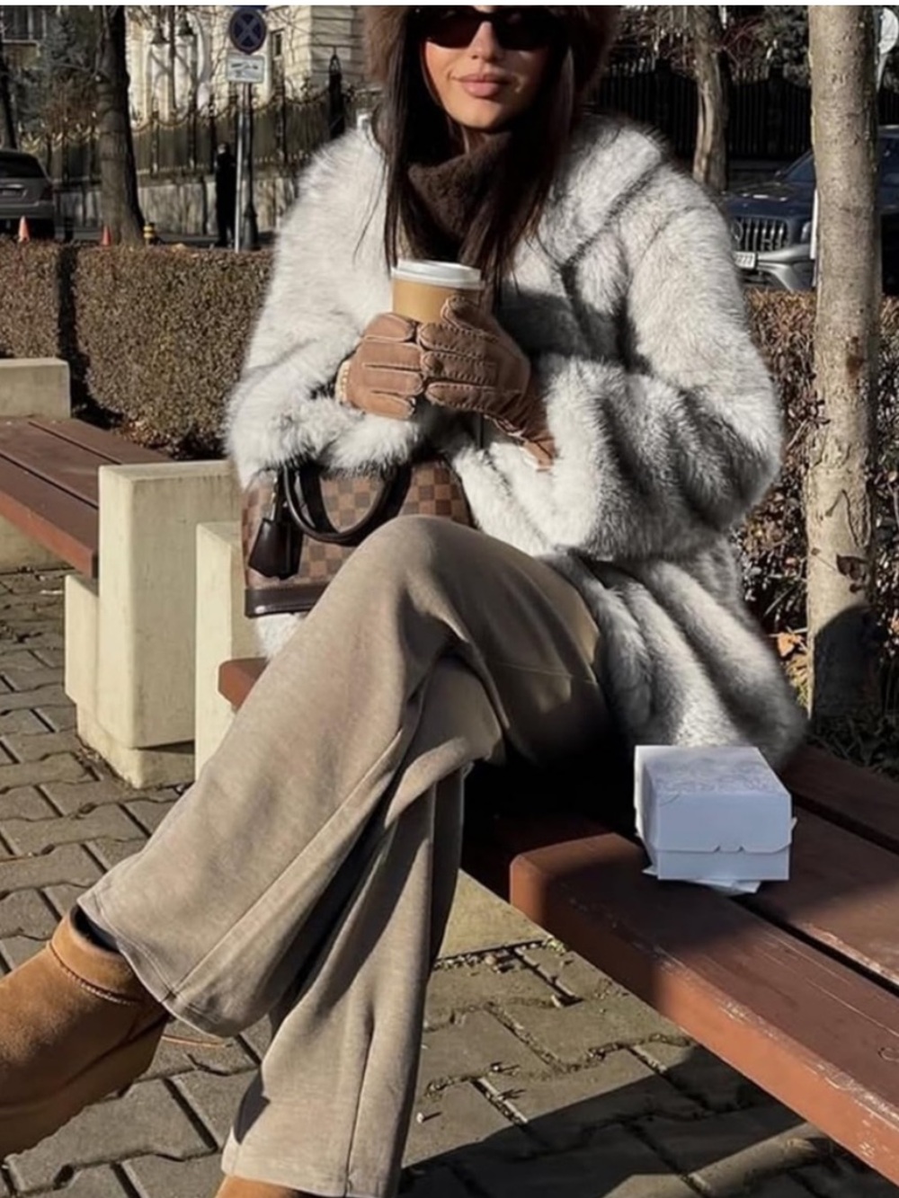 women two toned jacket faux fur sherpa faux fur